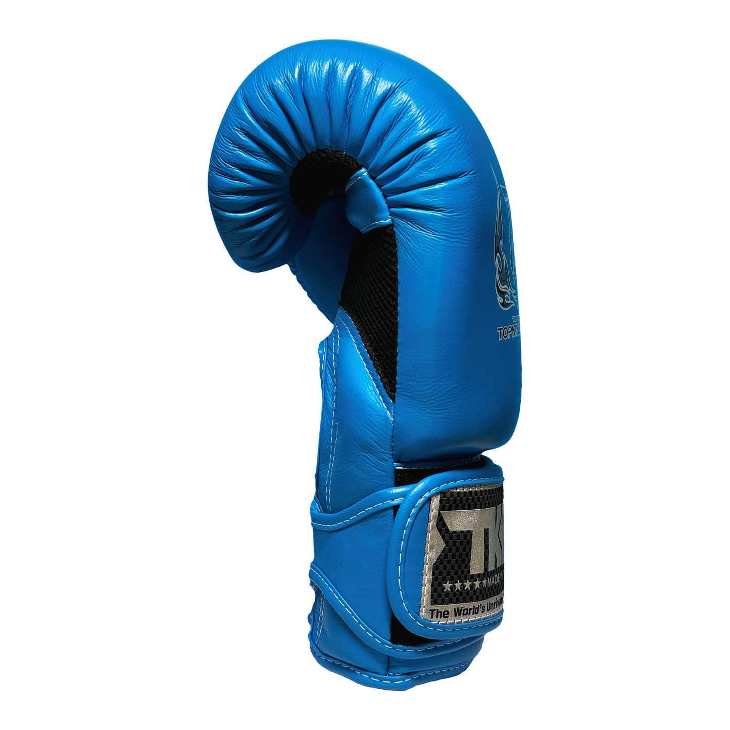 Top King Boxhandschuhe "Double Lock" Neon Blue