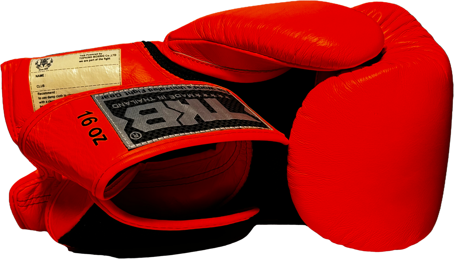 Top King Boxhandschuhe "Double Lock" Neon Orange