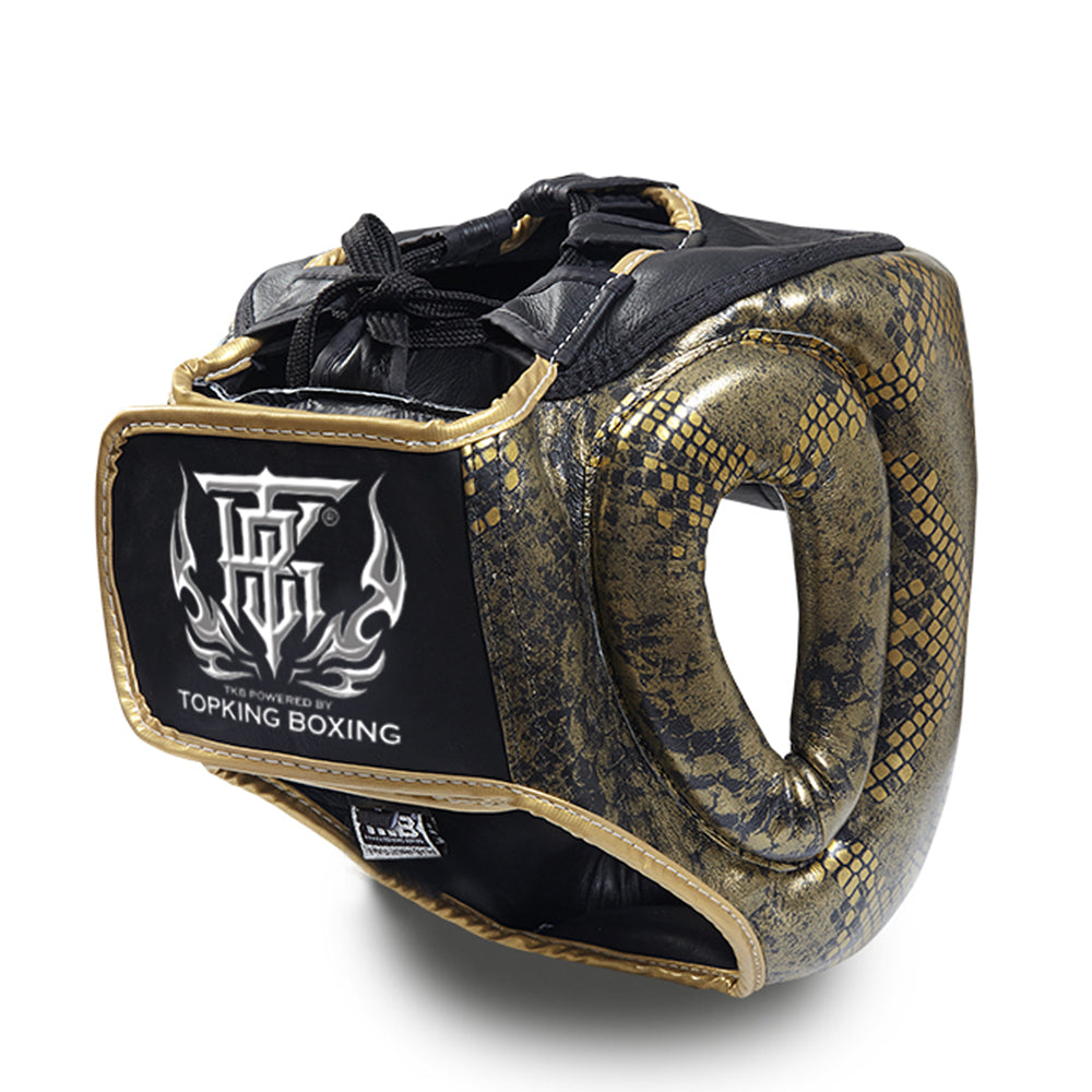 Top King Kopfschutz "Super Snake" schwarz/gold