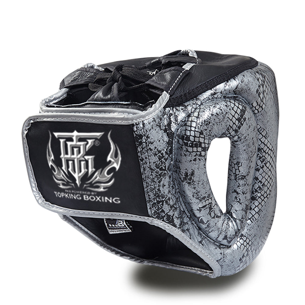 Top King Kopfschutz "Super Snake" schwarz/silber