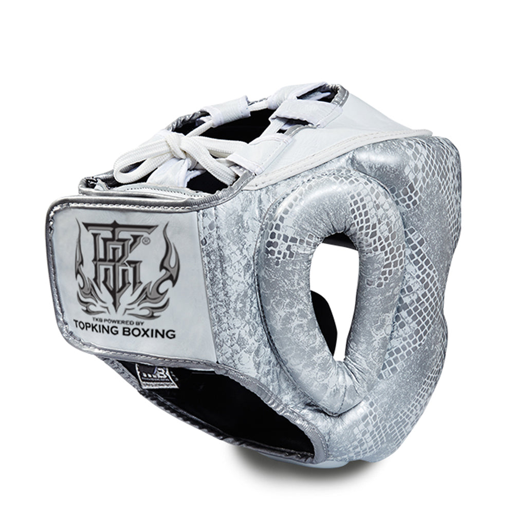 Top King Kopfschutz "Super Snake" weiss/silber