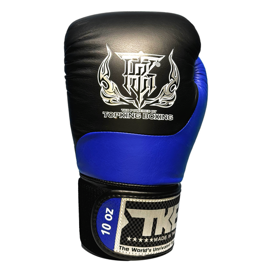 Top King Boxhandschuhe "Power" schwarz/blau