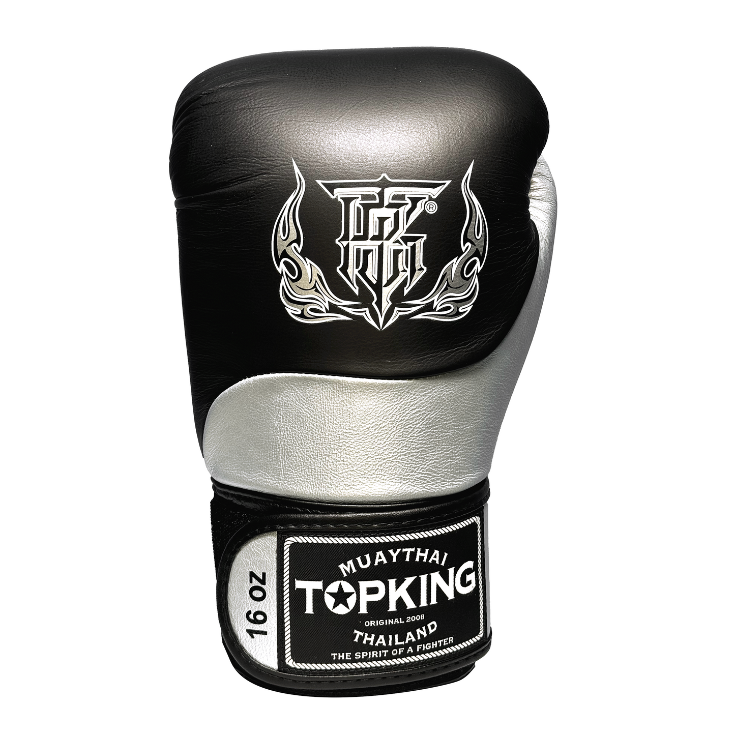 Top King Boxhandschuhe "Power" schwarz/silber