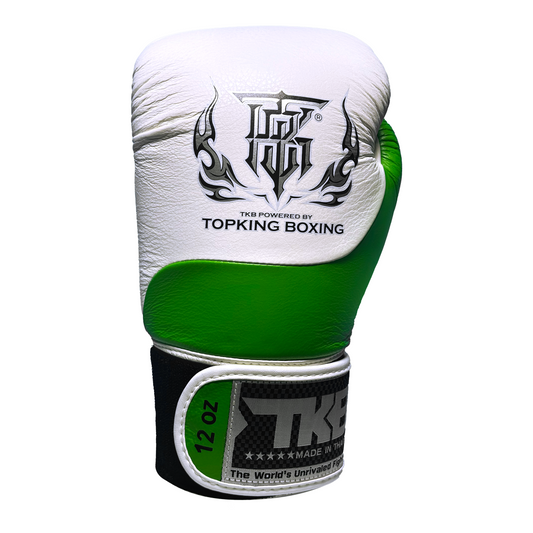 Top King Boxhandschuhe "Power" weiss/grün