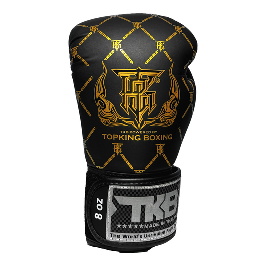 Top King Boxhandschuhe "Chain" schwarz/gold