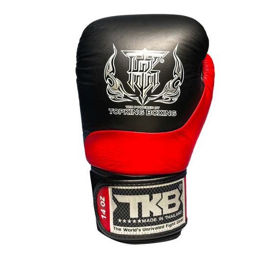 Top King Boxhandschuhe "Power" schwarz/rot