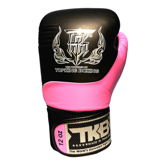 Top King Boxhandschuhe "Power" schwarz/pink