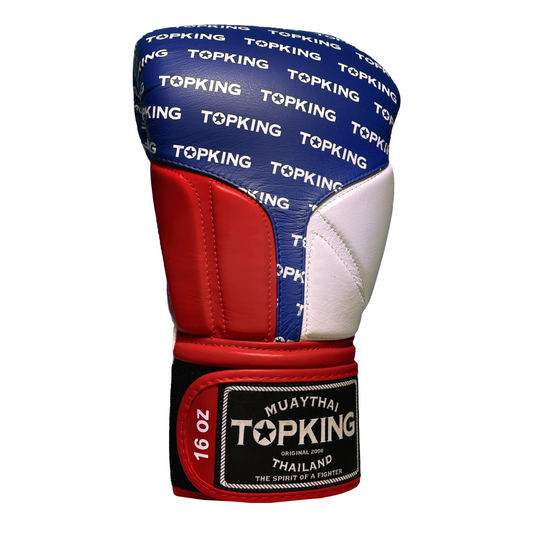 Top King Boxhandschuhe "Full Impact" weiss blau rot