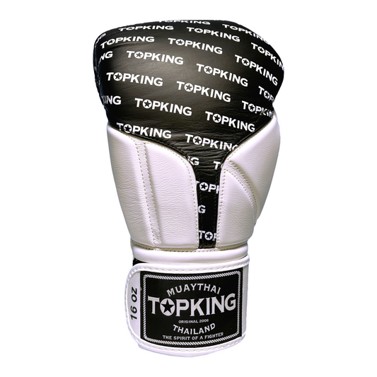 Top King Boxhandschuhe "Full Impact" weiss schwarz weiss
