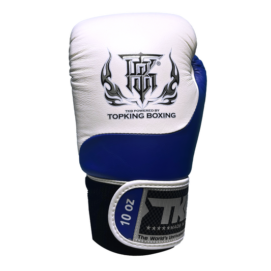 Top King Boxhandschuhe "Power" weiss/blau