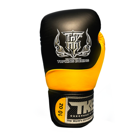 Top King Boxhandschuhe "Power" schwarz/gelb