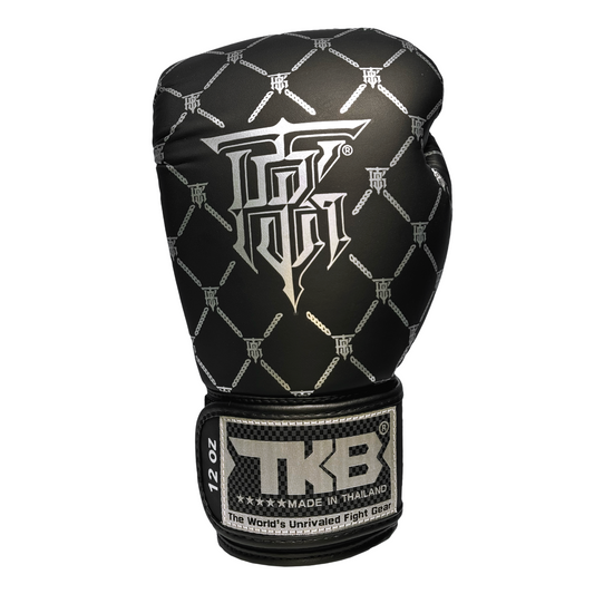 Top King Boxhandschuhe "Chain" schwarz/silber