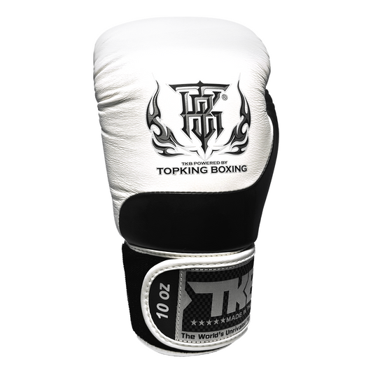 Top King Boxhandschuhe "Power" weiss/schwarz