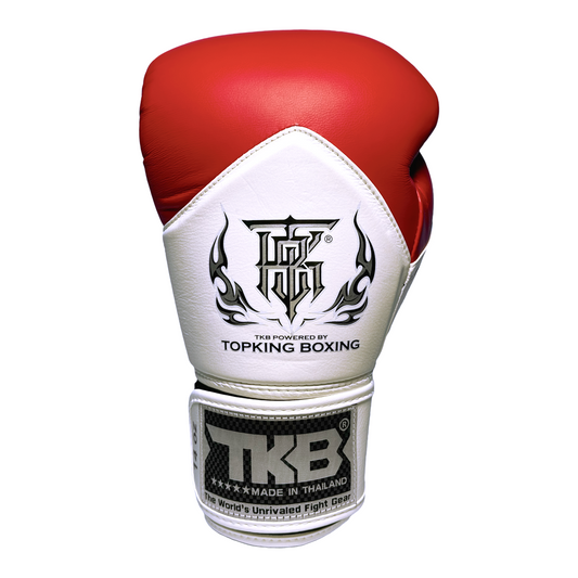 Top King Boxhandschuhe "Blend" rot/weiss