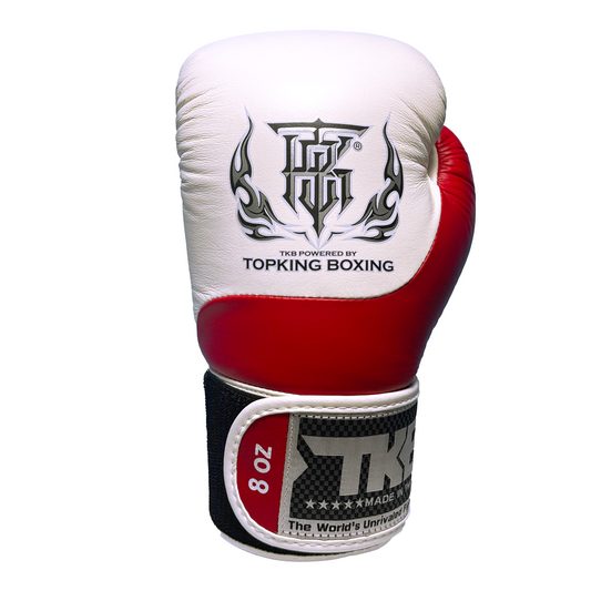 Top King Boxhandschuhe "Power" weiss/rot