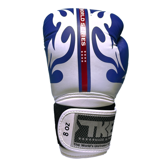 Top King Boxhandschuhe "World Serie" weiss/blau