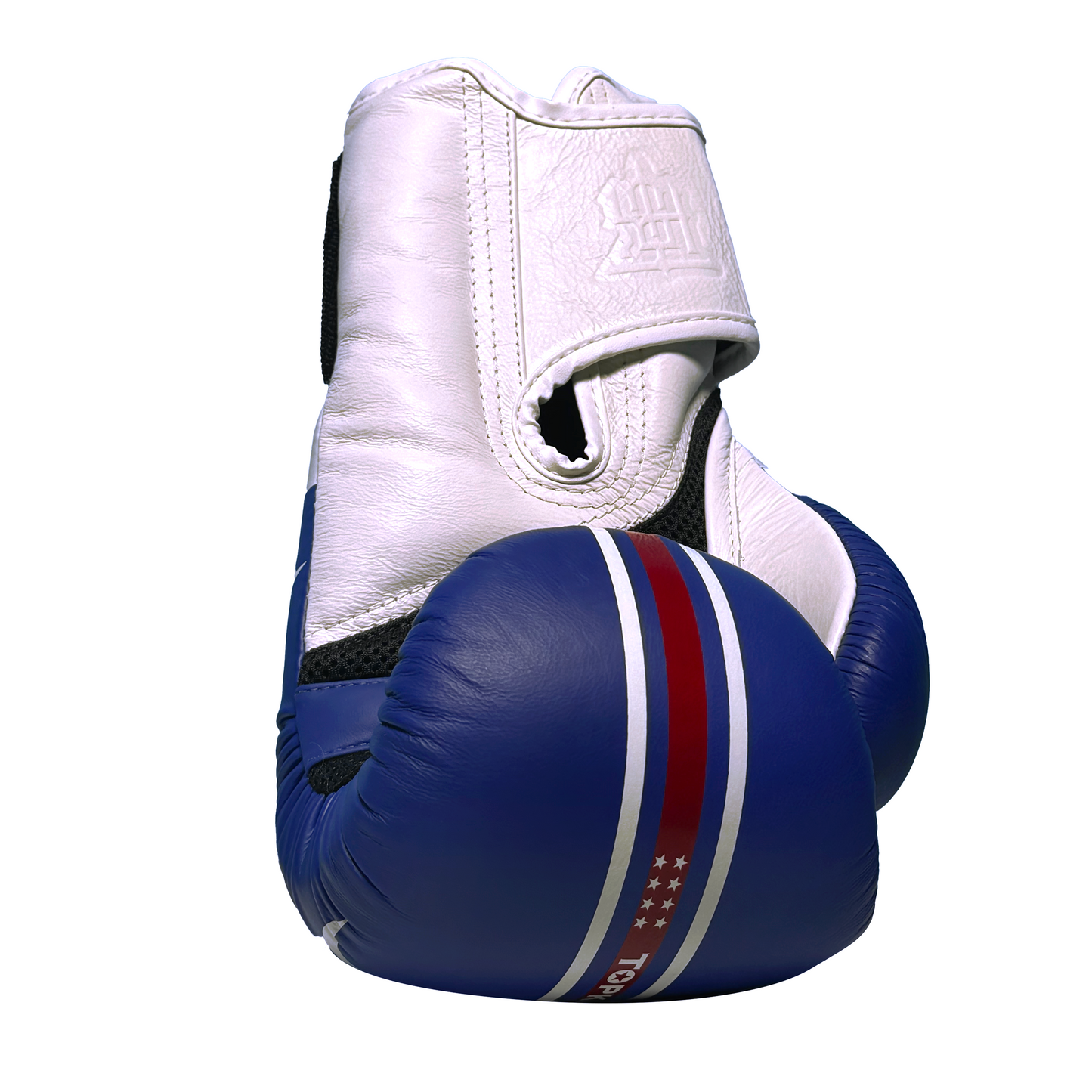 Top King Boxhandschuhe "World Serie" weiss/blau