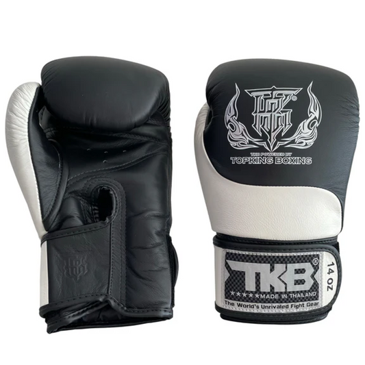 Top King Boxhandschuhe "Power" schwarz/weiss