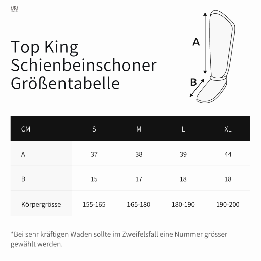 Top King Schienbeinschoner "Full Impact" schwarz weiss schwarz