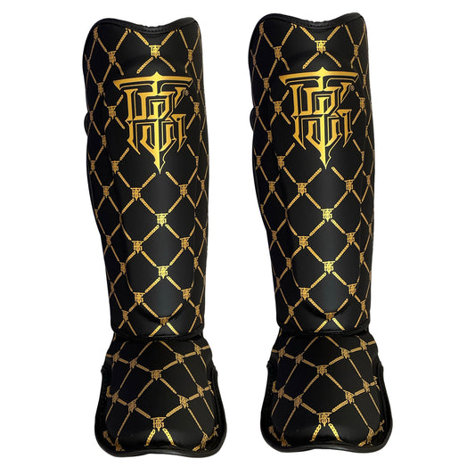 Top King Schienbeinschoner "Chain" schwarz/gold