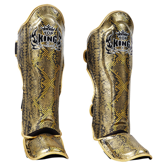 Top King Schienbeinschoner "Super Snake" schwarz/gold