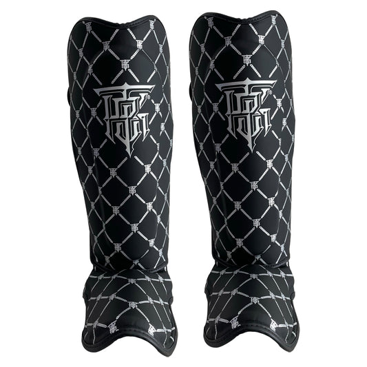 Top King Schienbeinschoner "Chain" schwarz/silber