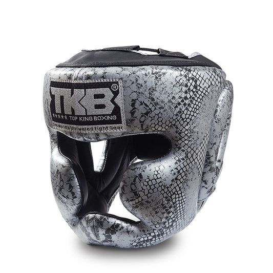 Top King Kopfschutz "Super Snake" schwarz/silber