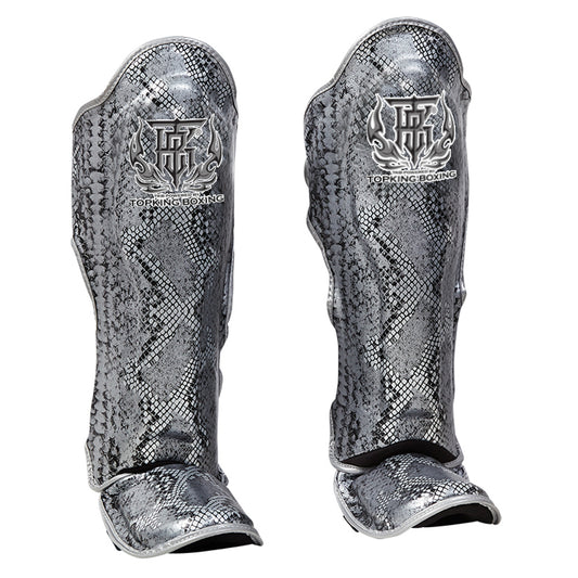 Top King Schienbeinschoner "Super Snake" schwarz/silber