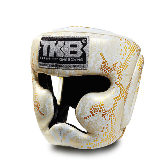 Top King Kopfschutz "Super Snake" weiss/gold
