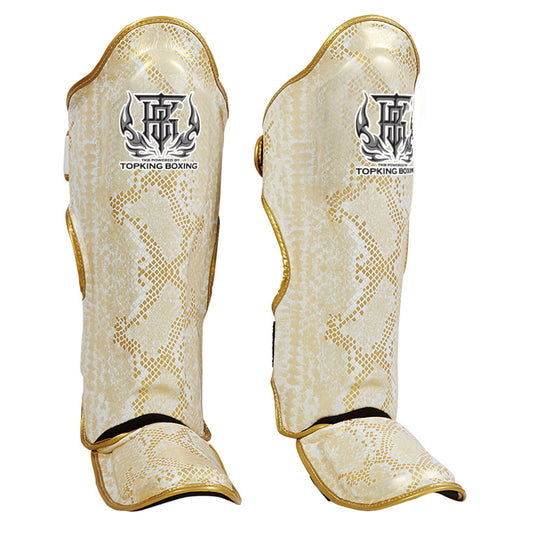 Top King Schienbeinschoner "Super Snake" weiss/gold