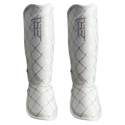 Top King Schienbeinschoner "Chain" weiss/silber