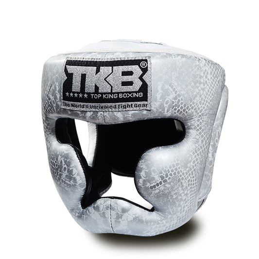 Top King Kopfschutz "Super Snake" weiss/silber