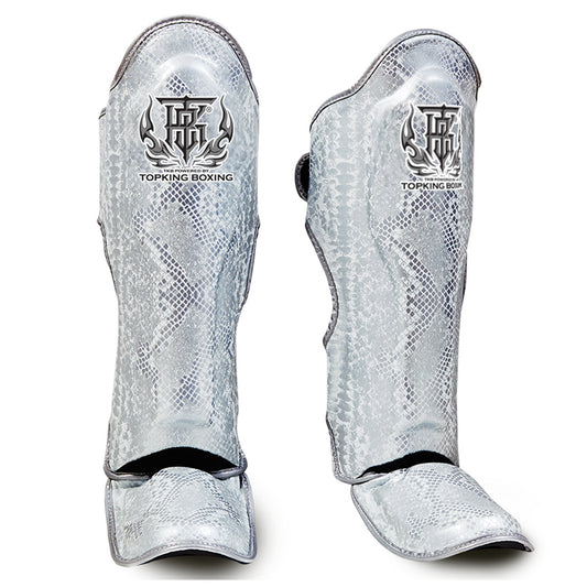 Top King Schienbeinschoner "Super Snake" weiss/silber